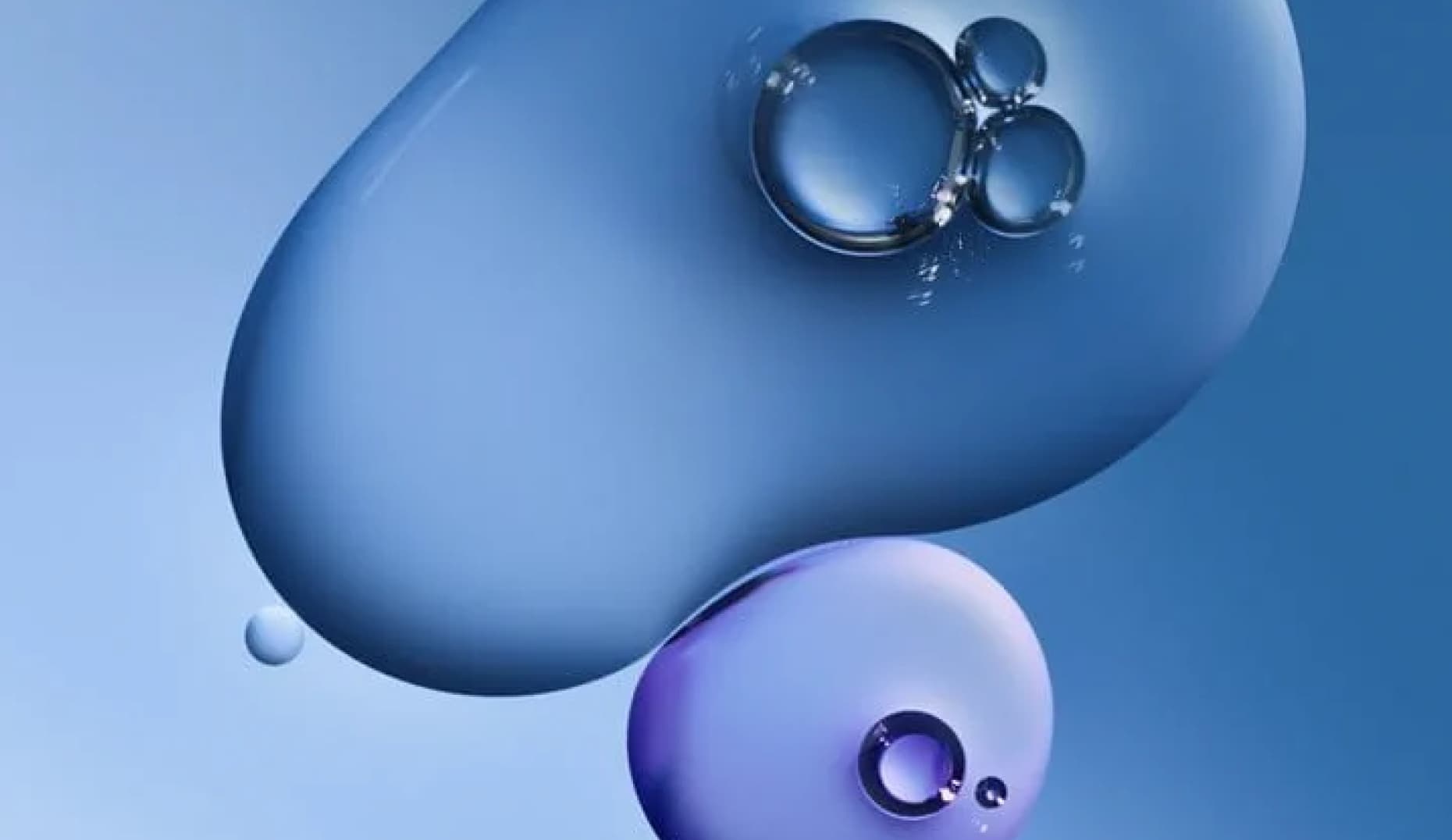 Nivea — blue water droplets composition